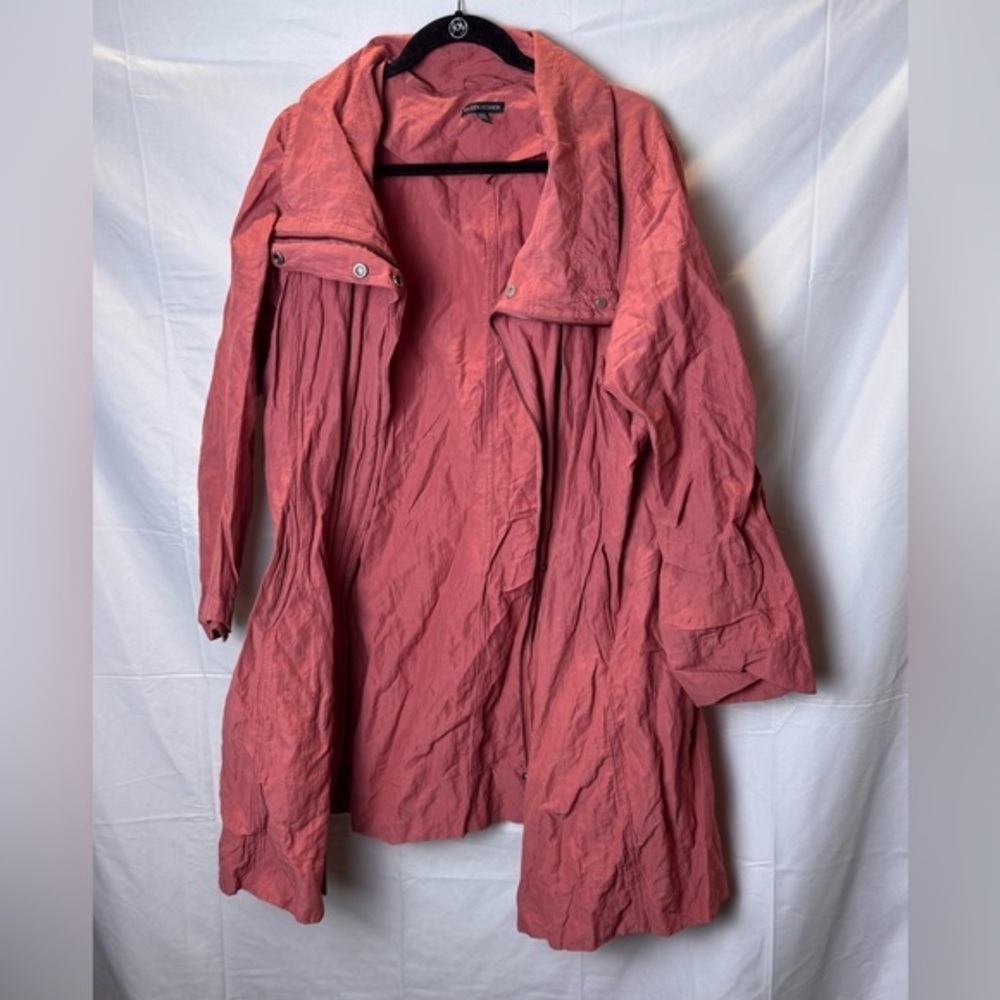 Eileen Fisher Dusty Coral Lightweight Trench Coat